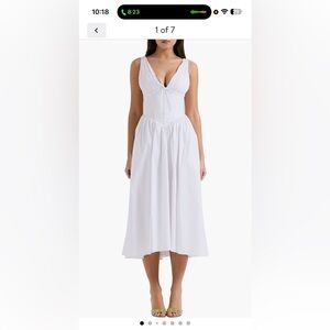 HOUSE OF CB WHITE EMMELINA DRESS
